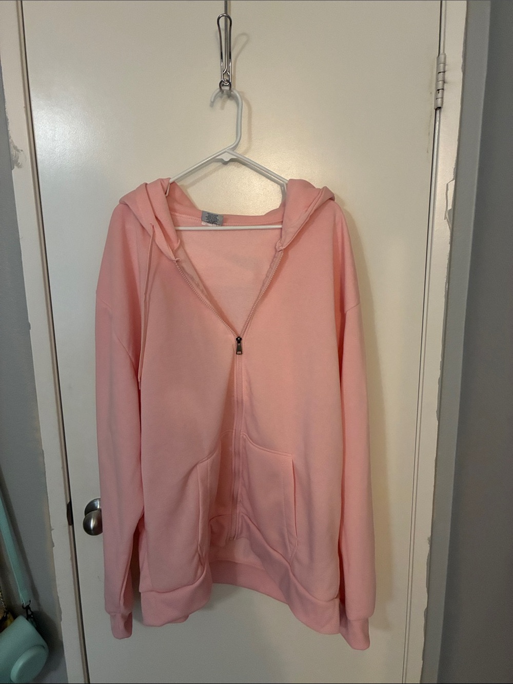Light Pink Zip-Up Hoodie - Soft Everyday Sweatshirt